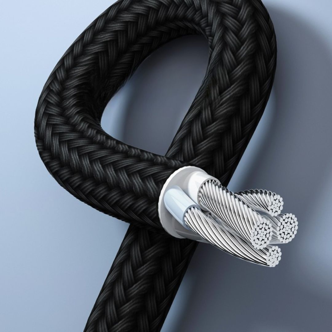 MLTIX ML系列 一分二 快充版 USB-C to USB-C 2A 編織充電線 - 1.2M, 黑