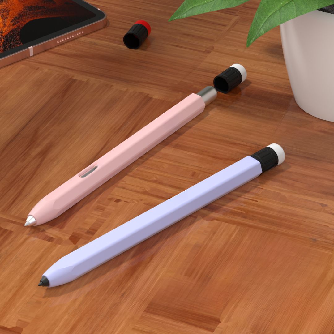 MLTIX 復古鉛筆款 Samsung S Pen 矽膠觸控筆套, 粉色