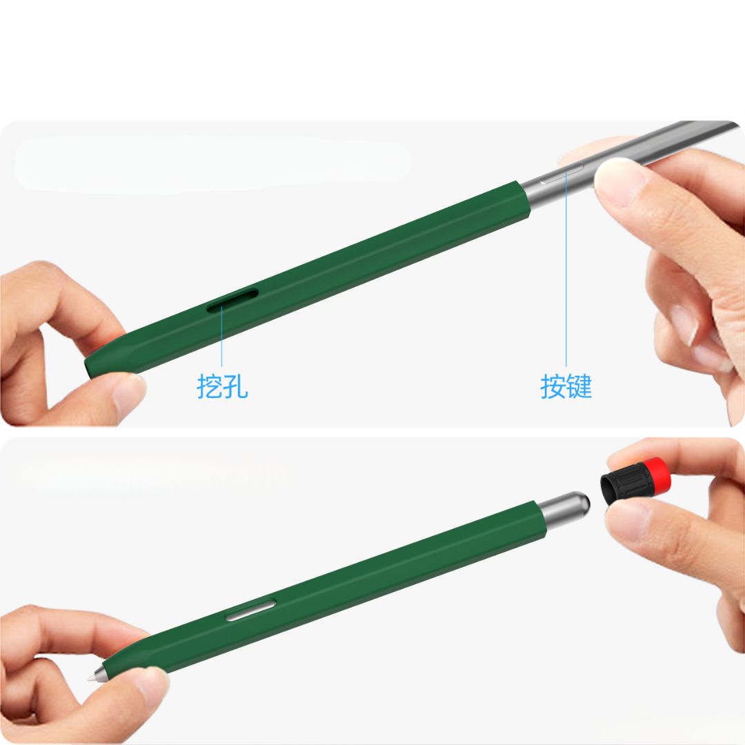 MLTIX 復古鉛筆款 Samsung S Pen 矽膠觸控筆套, 粉色