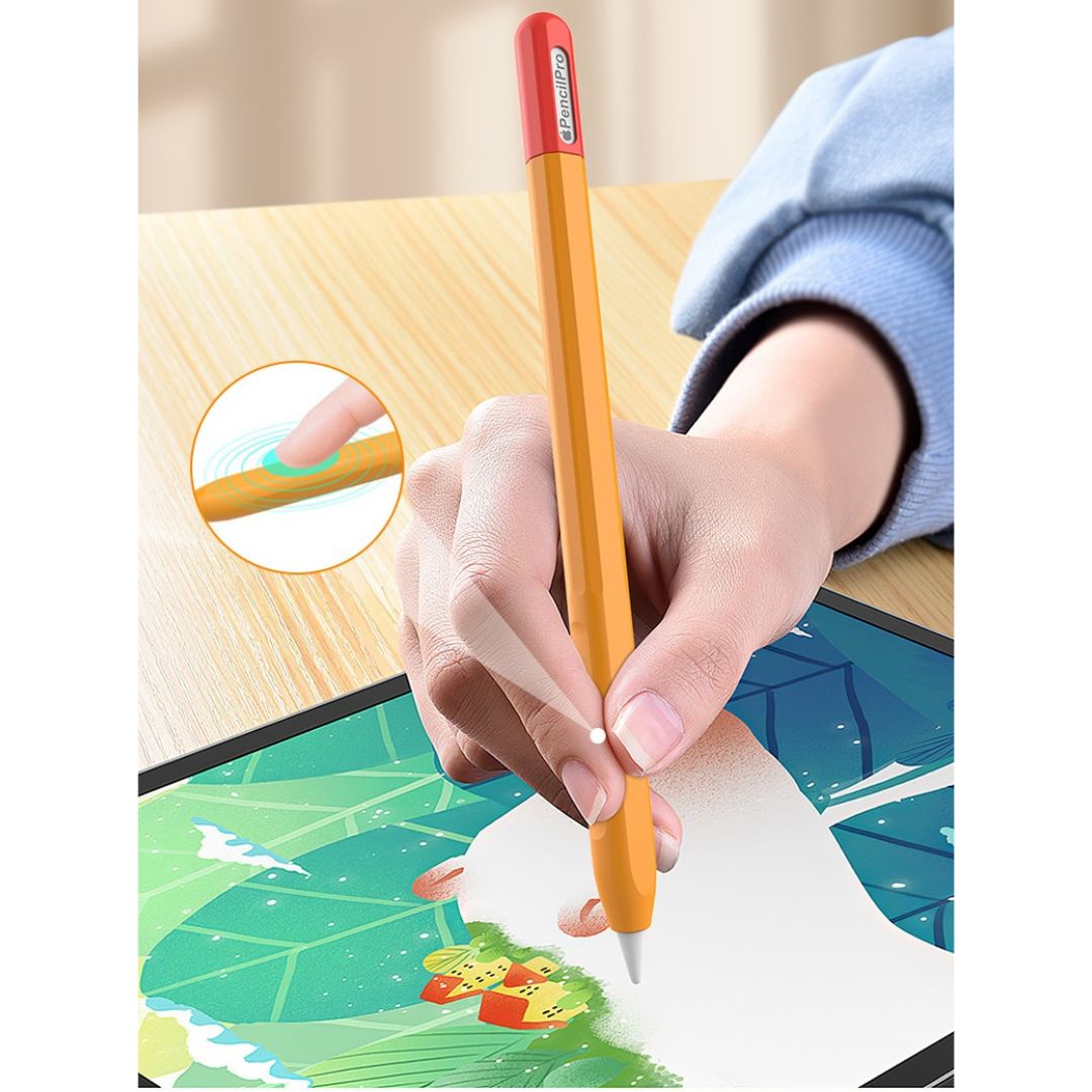 MLTIX 混色系列 Apple Pencil Pro 超薄矽膠筆套, 粉/紫