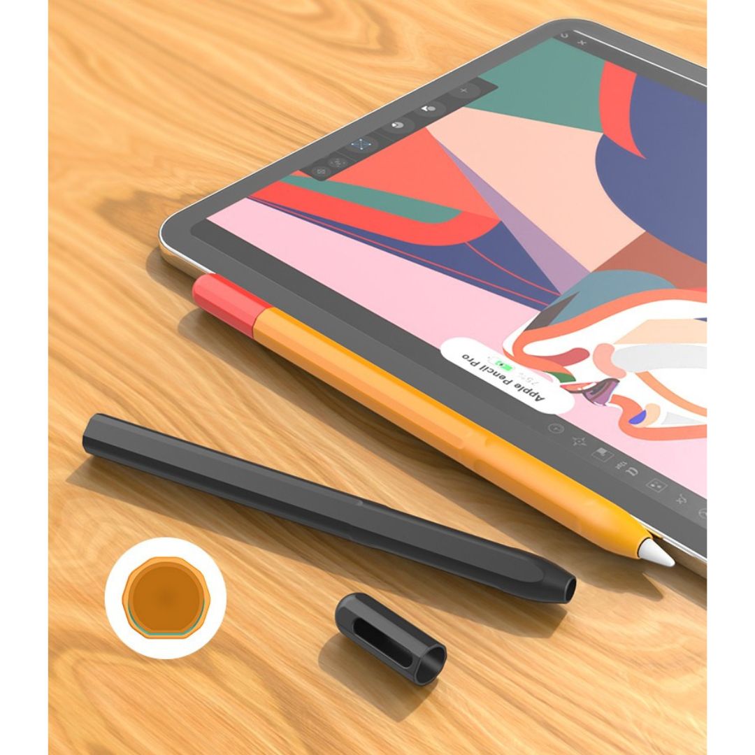 MLTIX 混色系列 Apple Pencil Pro 超薄矽膠筆套, 粉/紫